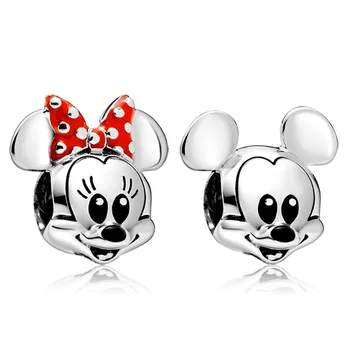 

New mickey & minnie charms 2020 bead jewelry making for women gift fashion charms fit original pandora bracelet & bangle