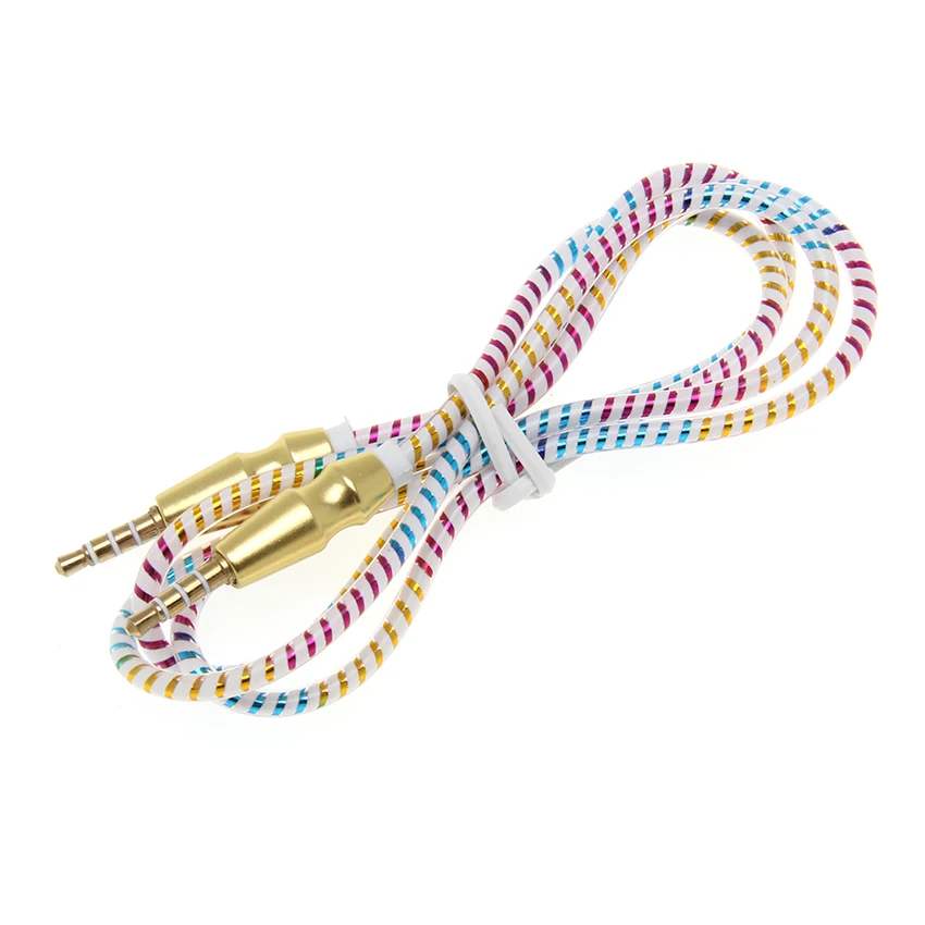 3 5mm Aux Cables Gold Plated Jack 3 5 Audio Cable for Xiaomi redmi 4x Samsung Car Headphone MP3 4 Phone Speaker Auxiliary Cord
