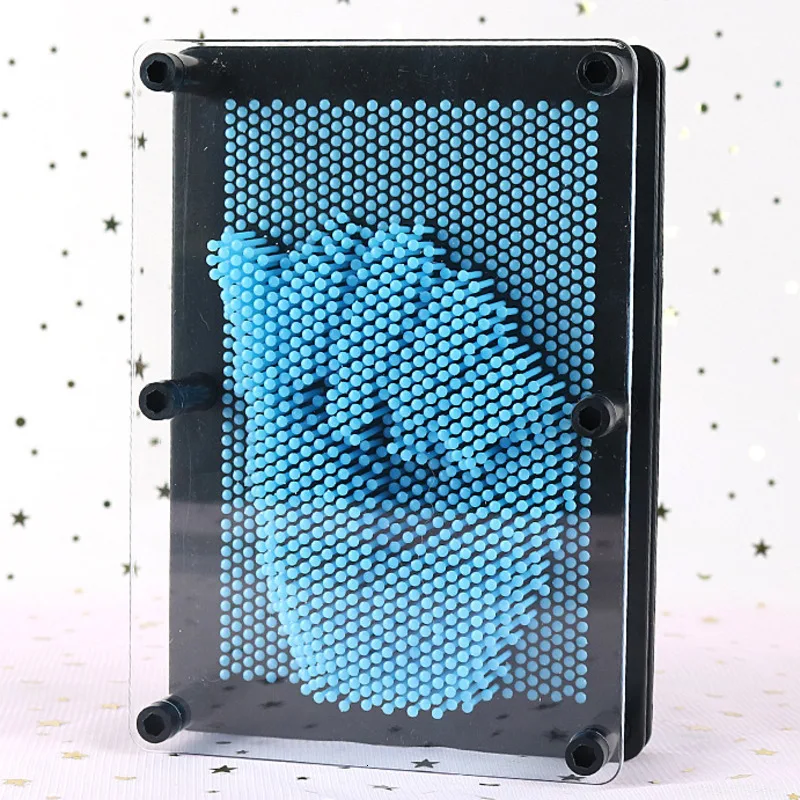 3D креативная DIY Модель антистресс игрушки для детей и взрослых Забавный отпечаток пальца иглы клон пластиковые Развивающие игрушки Рождественский подарок - Цвет: SkyBlue