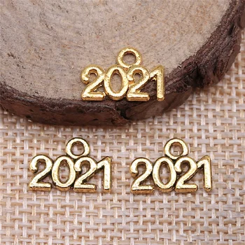 

Wecharms 120pcs 9x14mm Year Number 2021 Pendant Charms Jewelry Making Jewelry Finding Antique Silver Color Antique Gold Color