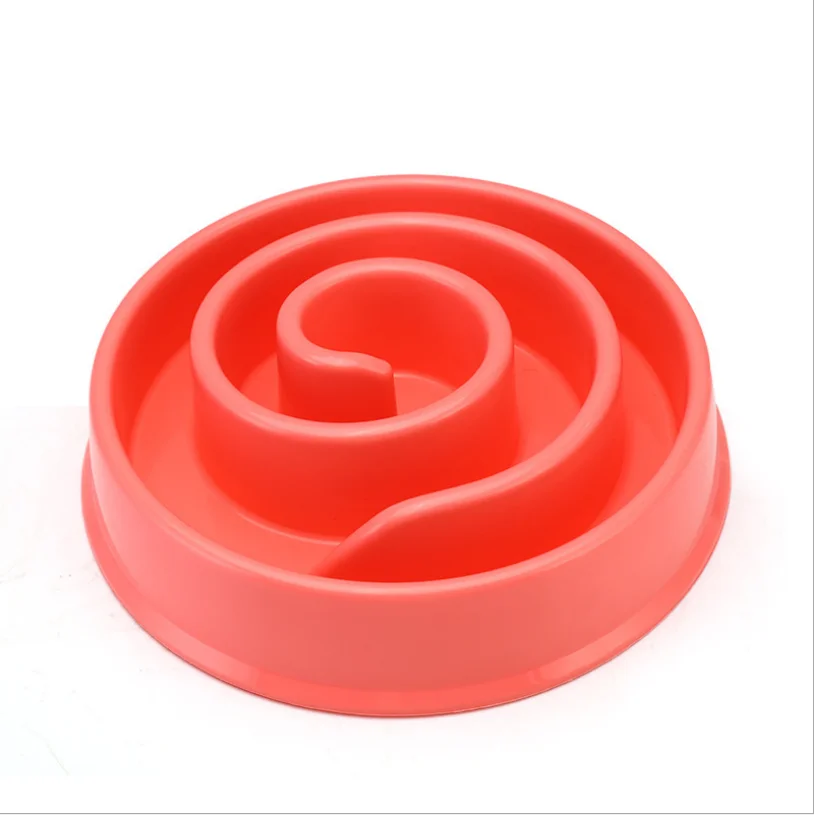 Red Миски Для Кормления Собаки, еды, щенка, Замедленное питание, кормушка, миска, предотвращение ожирения, товары для собак, Прямая поставка - Цвет: Red
