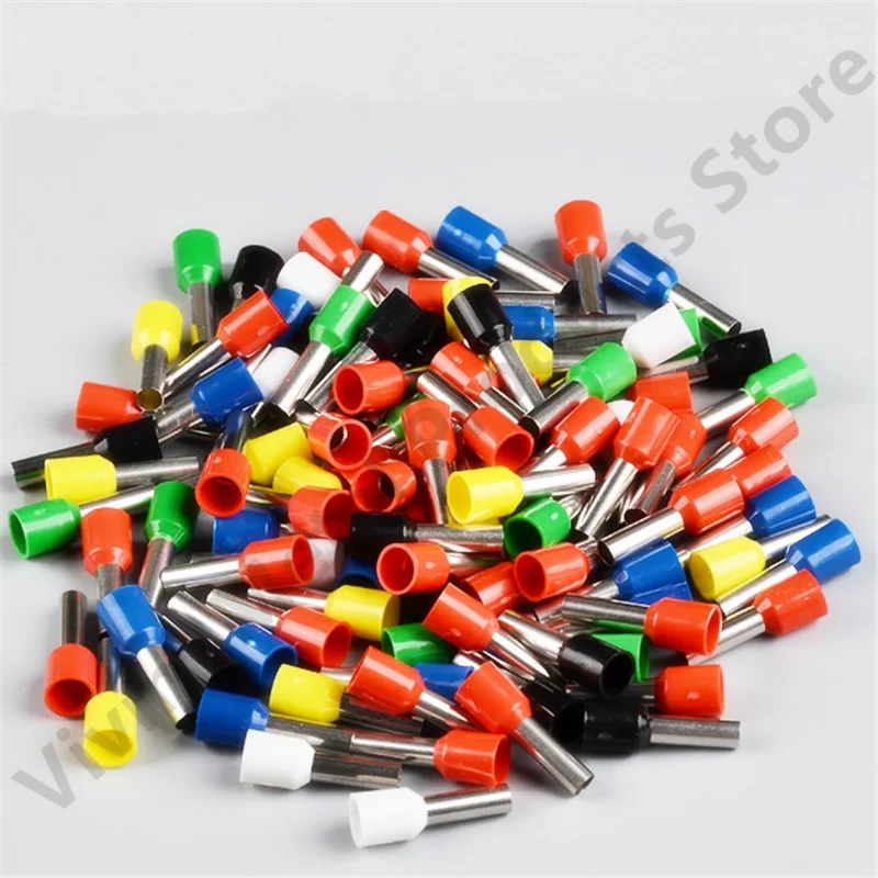 100pcs/Pack E10-12 Isolierte Aderendhülsen Terminal Block Schnur Ende Draht 8AWG Elektrische Crimp Terminator 10mm ² – Detail 8