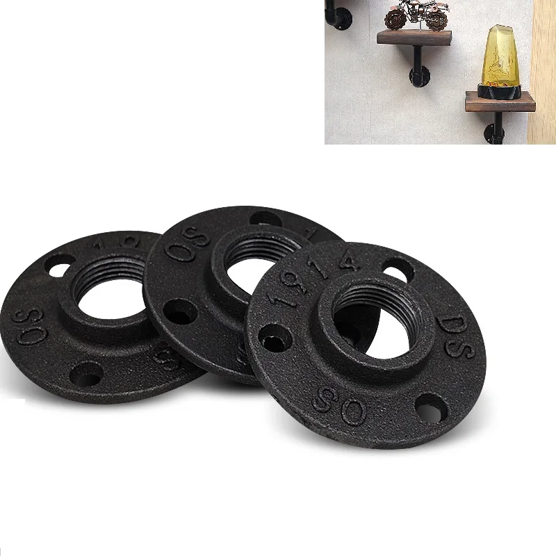 12 шт./лот G1/2 &quotG3/4&quot G1 &quotстаринные чугунные промышленные трубы фланцевое основание труба лофт промышленный