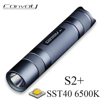 

LED Flashlight Convoy S2+ SST40 6500K 12 Groups Mini Torch 18650 Lantern Bicycle Camping Light Work Lamp Powerful Led Lanterna