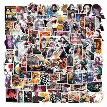 Autocollant de Graffiti Demon Slayer, 100 pièces, décoration de Scrapbook, en PVC, papeterie fournitures scolaires et de bureau