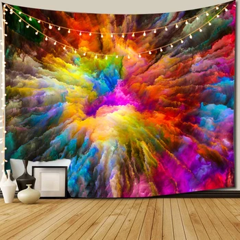

Tye-die Tapestry Wall Hanging Hippie Colorful Tie-dye Sheet Bohemian Blanket Psychedelic Rainbow Home Decor for Bedroom Wall Art