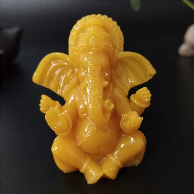 Статуя лорда Ганеши Будда Бог слон скульптура Ганеш статуэтки искусственный Нефритовый камень ремесла домашний садовый цветочный горшок украшения