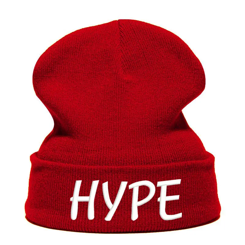 Шапка бини HYPE Skullie вязаная шапка носок Осень зима вышивка в стиле панк для мужчин