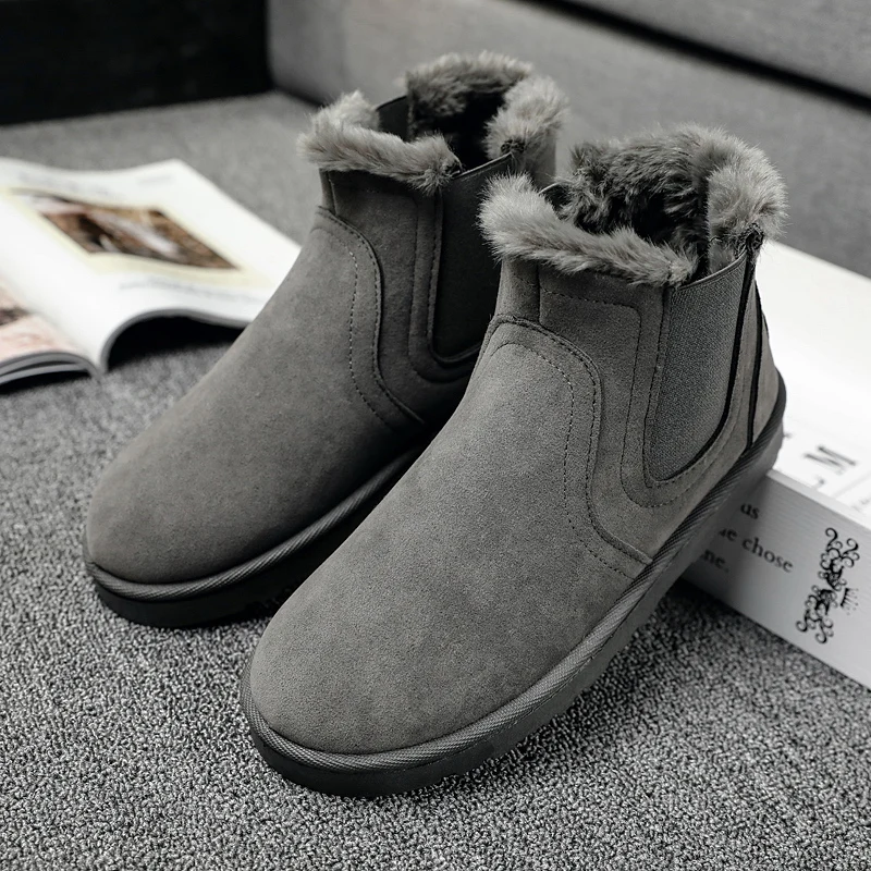 Лидер продаж года; модные мужские ботинки; botas hombre; Зимние ботильоны; зимняя Рабочая обувь; Теплая мужская обувь на меху; уличная плюшевая обувь