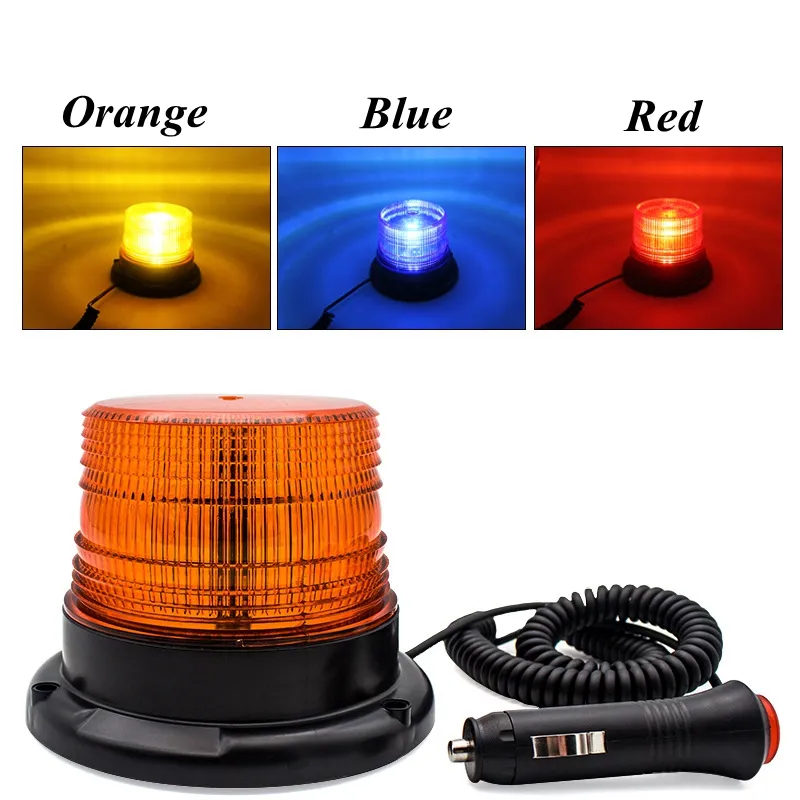 Car Strobe Light Emergency Car Rotating Traffice Indication Car Flash Beacon Light LED Orange Blue Red Flash Car Warning Light