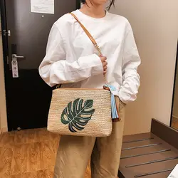 Хит продаж, летняя Женская Новинка сумка через плечо, соломенная сумка с ананасом, мини-тканая сумка для девочек, пляжная сумка с одним