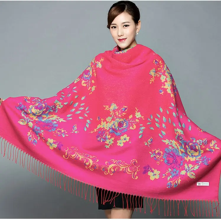 Новая модная кашемировая шаль зимнее женское пончо Женская шаль Femme Pashmina женский Bufanda Mujer