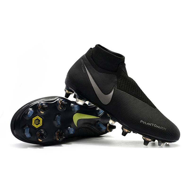 Nike Phantom VSN Elite DF SG-Pro Anti-сабо; большие размеры 39-45 высокие ботильоны футбольные бутсы обувь Футбол бутсы Для мужчин Бутсы Обувь для футбола