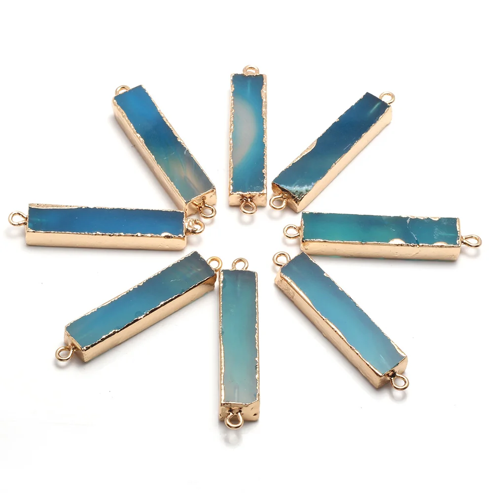 2020 Natural Stone Connectors Rectangle Shape 2pac/pack Double Hole