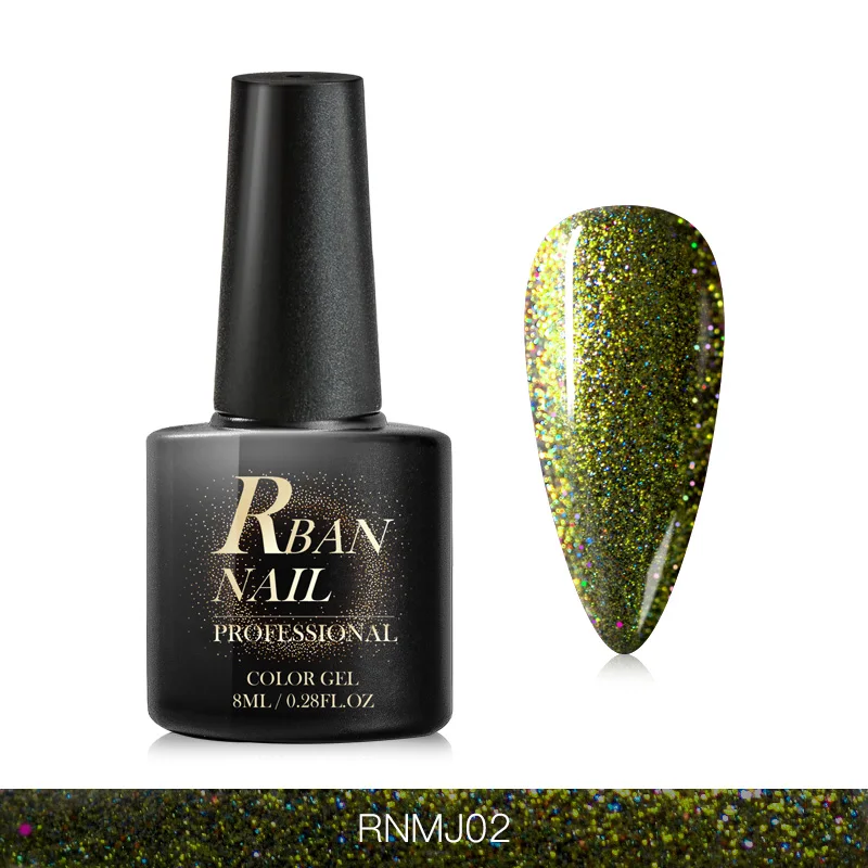 S08410 RBAN NAIL 8 мл гель для ногтей с блестками Набор лаков гибридный Цвет Полупостоянный носок от длительного действия светодиодный лак для ногтей набор маникюрные инструменты - Цвет: S08410
