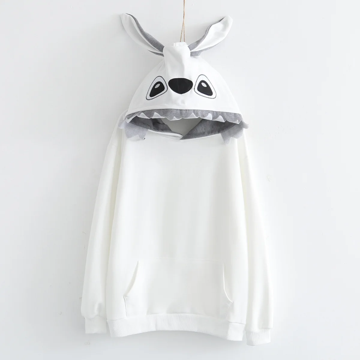 

Новинка 2020, толстовки в стиле харадзюку с мультяшными животными, милые женские хлопковые милые длинные пуловеры большого размера с капюшоном