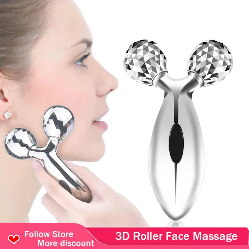 

3D Roller Face Massager Face Lift Roller Massager Y Shape Rotating Wrinkle Remove Tighten Skin Care V Face Lifting Beauty Tool