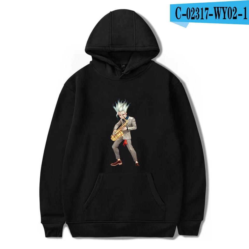 As shown Принт dr. stone Осенняя мужская модная толстовка с капюшоном популярная толстовка с капюшоном в стиле аниме для мужчин/женщин Удобная Повседневная Толстовка с капюшоном пуловер Горячая Распродажа - Цвет: As shown
