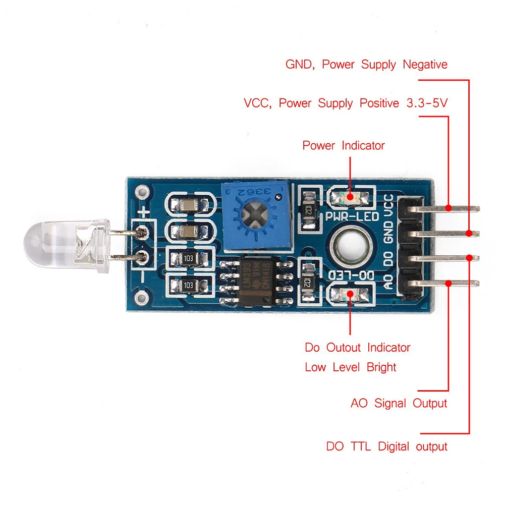 

10pcs IR Infrared Flame Detection Fire Detector Sensor Module Durable NC99
