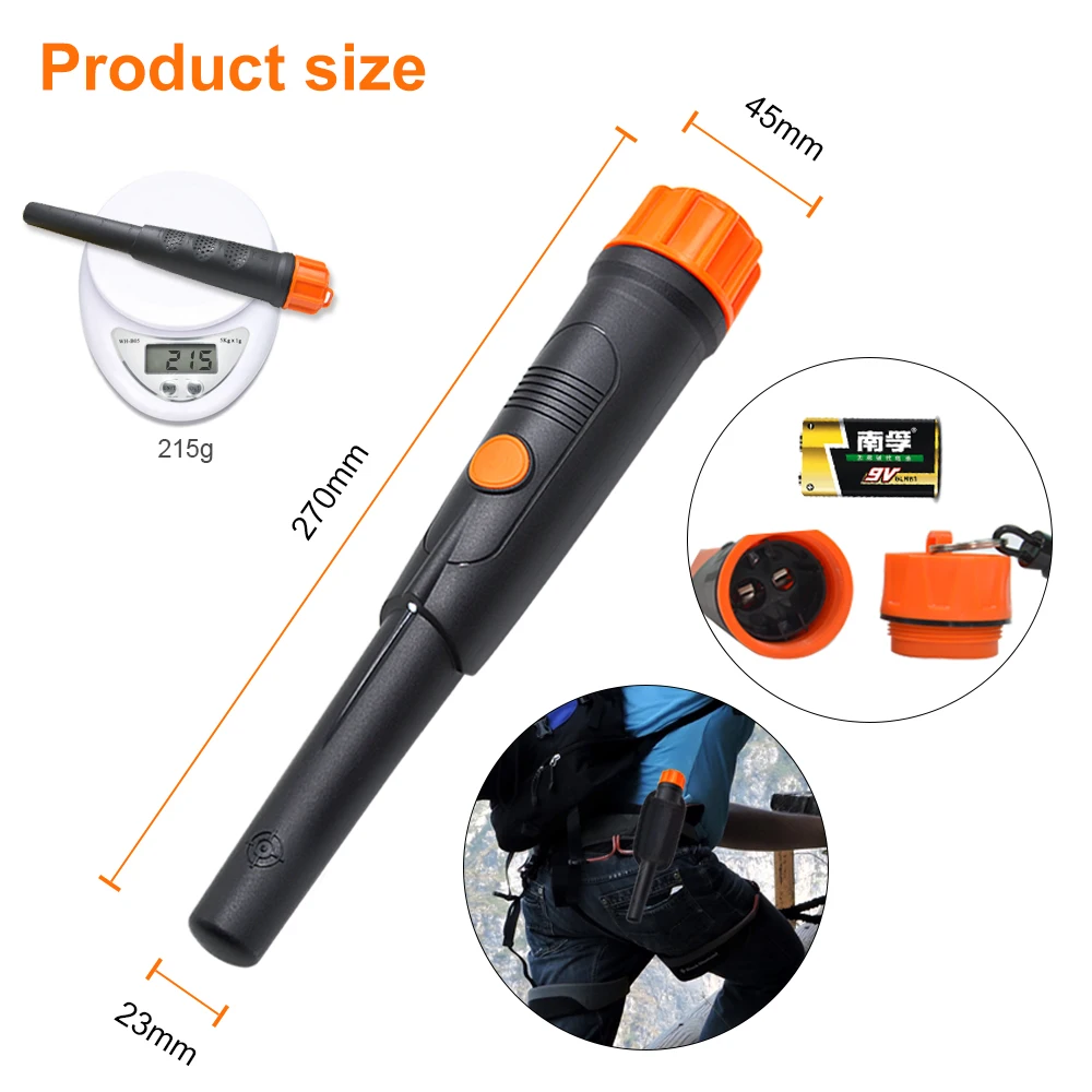 Gold Hunter Hand Held Pinpointing metal detector Gold GP-pointer Static alarm GP360 Hand Portable Dustproof Metal Detector tool