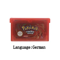 FireRed GRE 32 бит видеоигры картридж Консоли Карты Poke серии ENG/FRA/Gree/ESP/ITA язык ЕС/США Версия для nintendo GBA - Цвет: FireRed GRE
