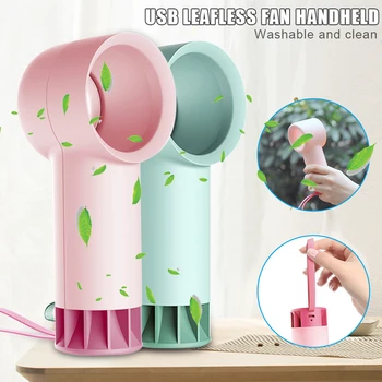 

Leafless Handheld Fan Student Small Mini Fan Portable Rechargable Silent Cooling Fan for Travel BJStore