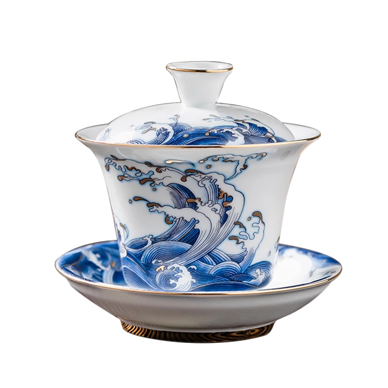 100 мл керамическая чашка для чая фарфоровая Gaiwan с крышкой набор чайных церемоний