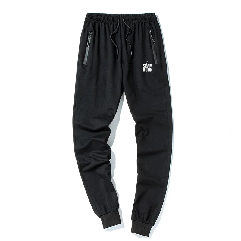 

Men Waterproof Zipper Trousers Slim Fit Loose-Fit Skinny Pants Cool Printed Korean-style Trend Versatile Thin Casual Pants