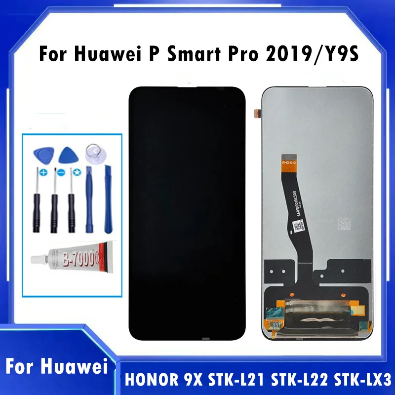 

ЖК-дисплей 6,59 ''для Huawei Y9S, Y9 s / P Smart Pro 2019, сенсорный экран с дигитайзером в сборе, Замена для Huawei Honor 9X