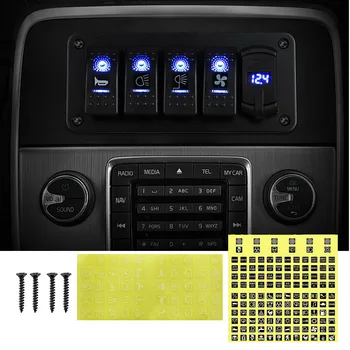 

12V / 24V Rocker switch IP67 5 Gang Waterproof Toggle Rocker Switch Dual For Car
