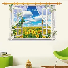 SK9020A наклейки на стену 3D домашний номер jia chuang гостиная подсолнух