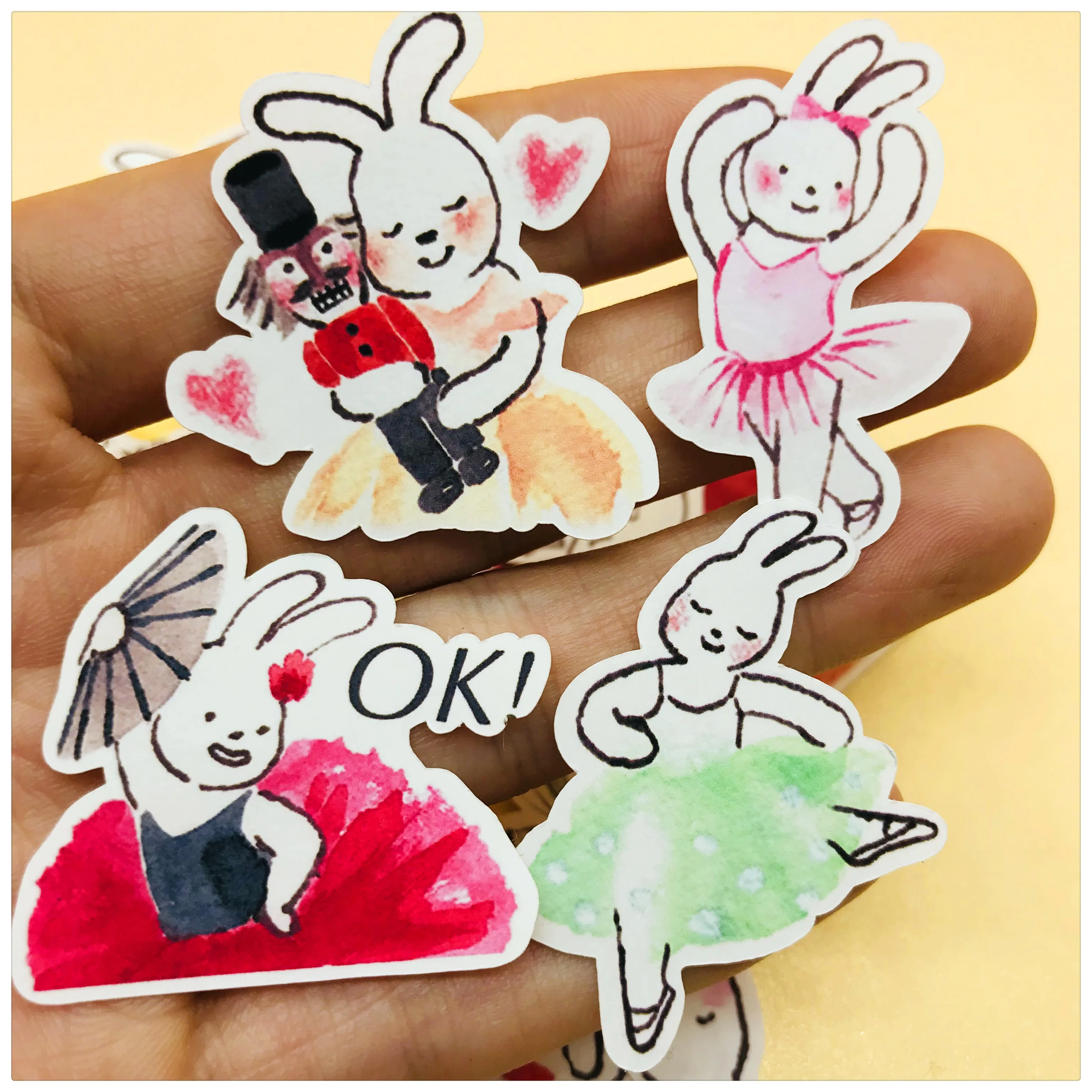 39 шт. наклейки с изображением балерин кроликов | Канцтовары для офиса и дома