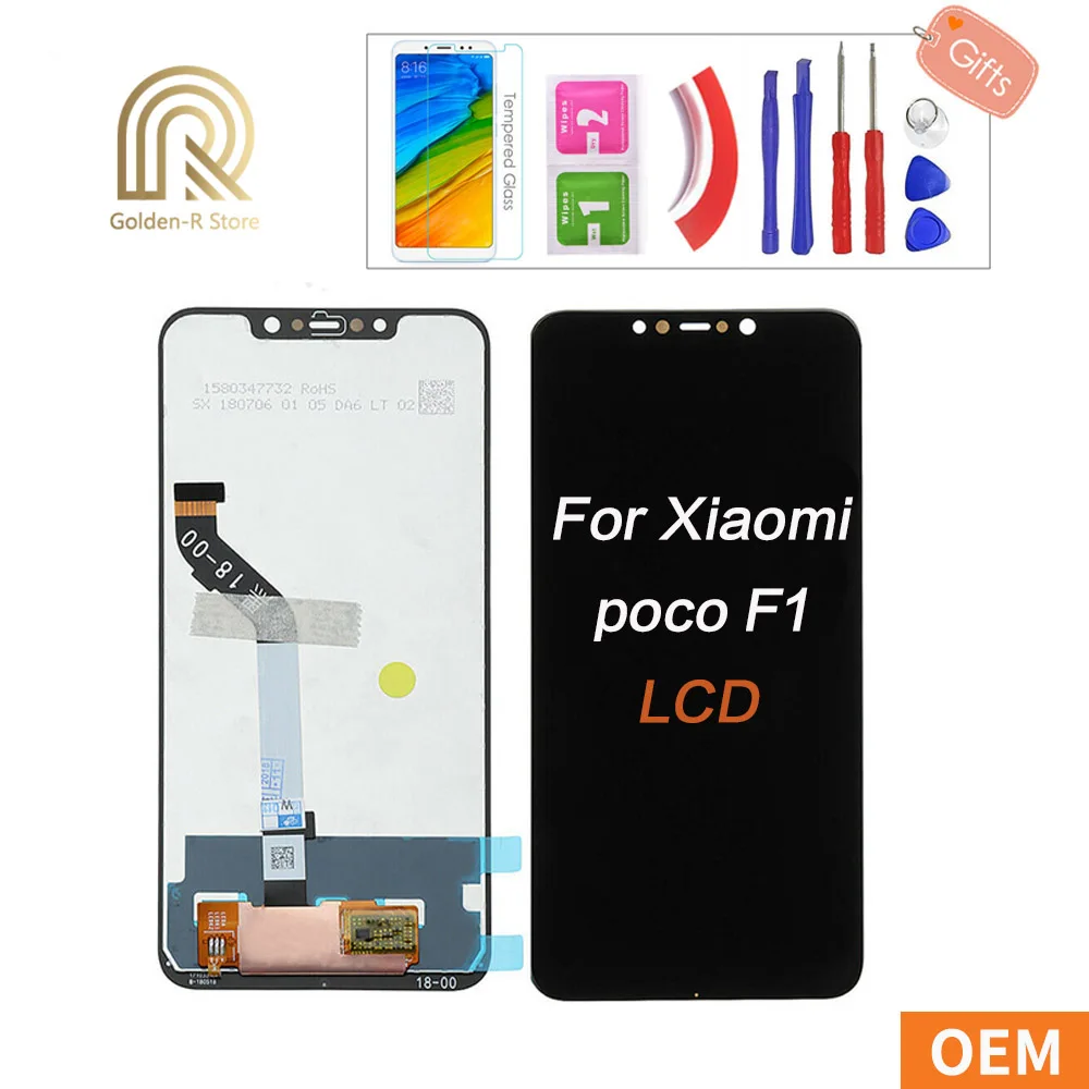 ЖК дигитайзер 6 18 дюйма для XIAOMI Pocophone F1 сенсорный экран с рамкой сменный дисплей POCO