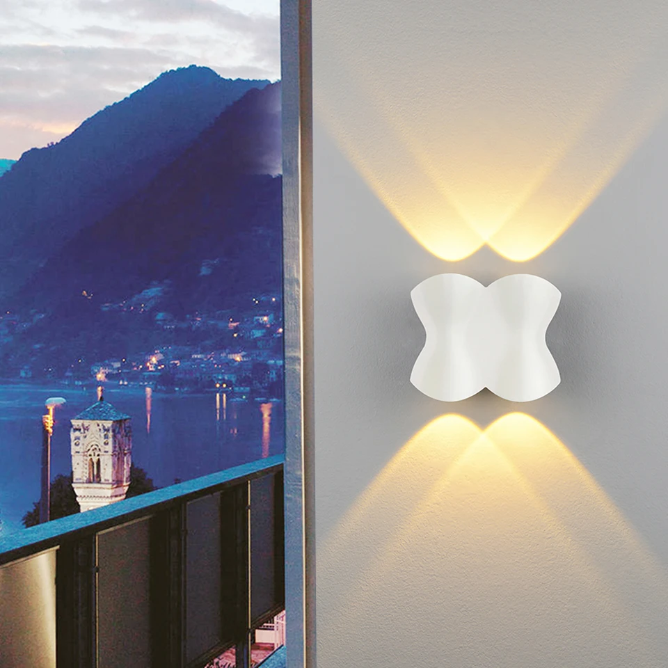 IP65 LED Wall Lamp Outdoor Waterproof Garden Lighting 4W 6W 8W Aluminum AC86-265 Indoor Bedroom Living Room Stairs Wall Light