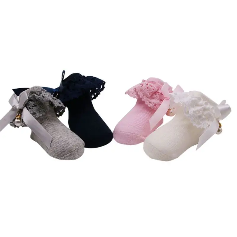 Носки для маленьких девочек кружевные носки принцессы для новорожденных, лидер продаж, летние хлопковые детские платья, носки на весну