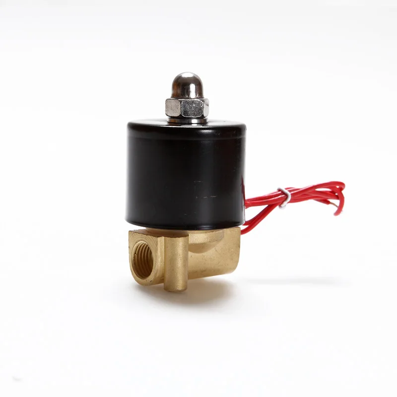 Нормально открытый Электрический электромагнитный клапан Вода Воздух N/O 2 Way 1/" AC 220V 2W025-08K латунный корпус DC12V 24V AC110V 220V латунный клапан