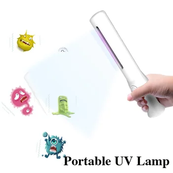 

Portable UV Lamp Germicidal 3W UV Sterilizer Light Battery Ultraviolet Light Kill Disinfect Bacterial Masks Livingroom Virus