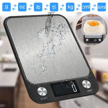 

10kg/1g LCD Display Multi-functionA Digital Food Kitchen Scale Stainless Steel Weighing Food Scale Cooking Tools Balance