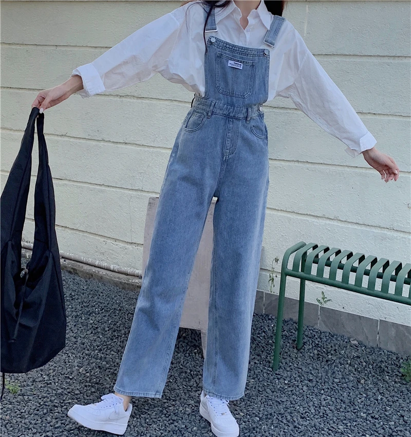 blue jeans Jeans autumn and winter clothes large size fat mm fashionable design sense overalls high waist loose overalls m-5xl200 kg skinny jeans