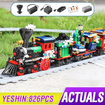 

Motorized Technic Remote Control Train Compatible With 10254 Winter Holiday Train Building Blocks Bricks Kids Christmas Gifts
