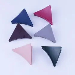 INS новый стиль Южная аксессуары для волос, Корея простые универсальные тусклые полированные акриловые треугольные заколки захват Южная