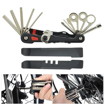 

Universal 19 In 1 Bike Bicycle Multi Repair Tool Set Kit Hexagon Screwdriver Wrench Set Chain Rivet Mountain Cycle Tool Sets