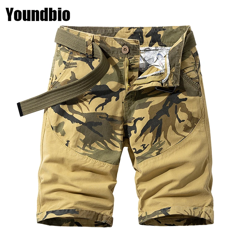 NOVEDAD DE VERANO hombres Casual 2021 Vintage clásico bolsillos pantalones cortos de algodón puro de los hombres prendas de vestir de moda camuflaje pantalones cortos de los hombres de gran tamaño flojo