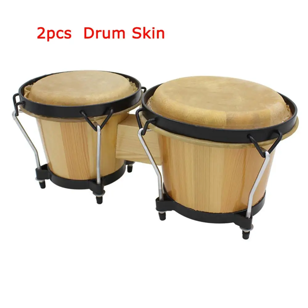2pcs Buffalo Drum Skin Leather on For African Drum Bongo 29CM 31CM Diameter Percussion Instruments