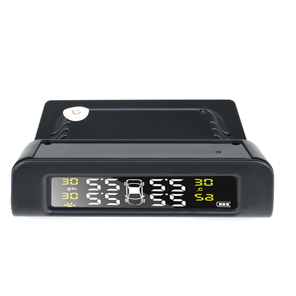 USB или солнечная зарядка автомобиля TPMS система контроля давления в шинах HD цифровой ЖК-дисплей Автосигнализация инструмент беспроводной 4 внешних датчика
