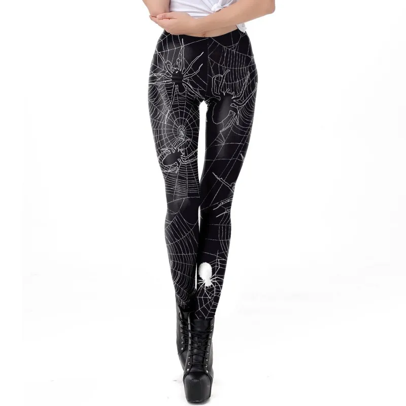 

2019 Halloween Women Legging Pumpkin Cobweb Print The Nightmare Before Christmas Plus Size Pants Digital Print Fitness Leggins