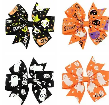 

Explosion Children's Jewelry Halloween Ribbly Band Bow Hair Clips Children's Headwear