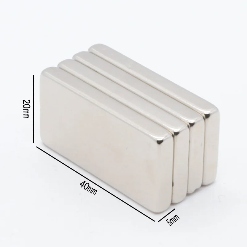 5 шт. 40x20x5 мм неодимовый магнит коробка упакованный волшебный Магнитный бак куб постоянный супер мощный Магнитный Магнит квадратный