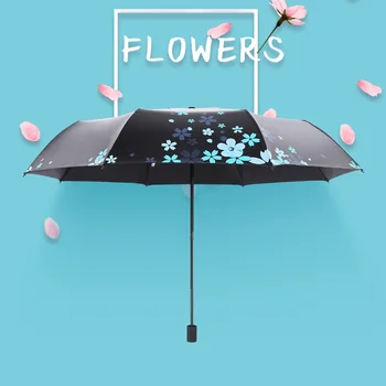 

Sakura Fall Sunny Rain Umbrella 2019NEW Travel Wind Resistant Folding Household Accessories MANUAL OPEN Non-automatic Anti-UV