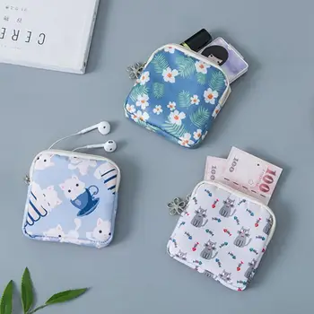 

Girls Sanitary Napkin Storage Bag Canvas Sanitary Pads Package Bags Coin Jewelry Organizer Credit Card Pouch Case